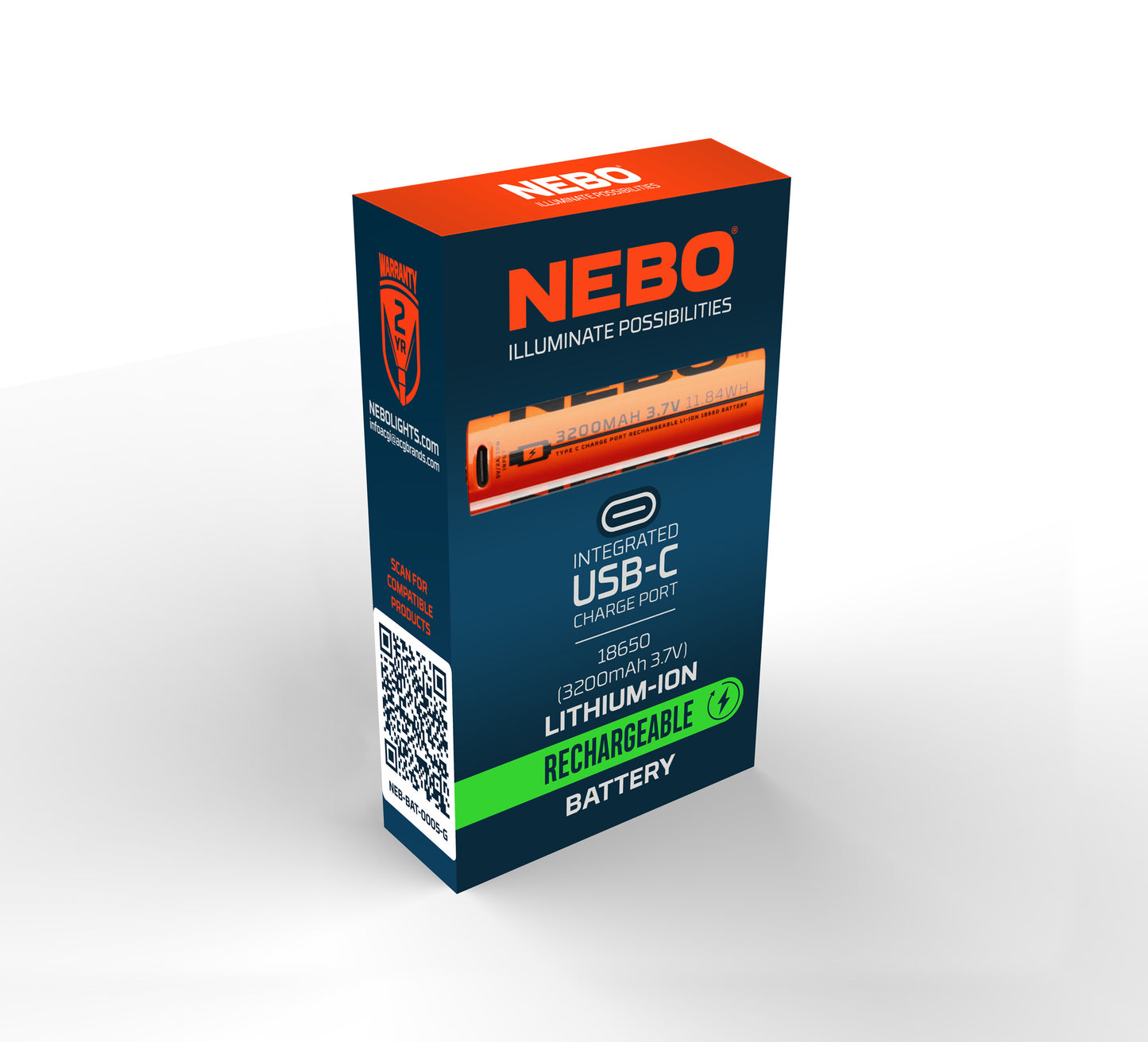 NEBO RECHARGEABLE BATTERY 18650