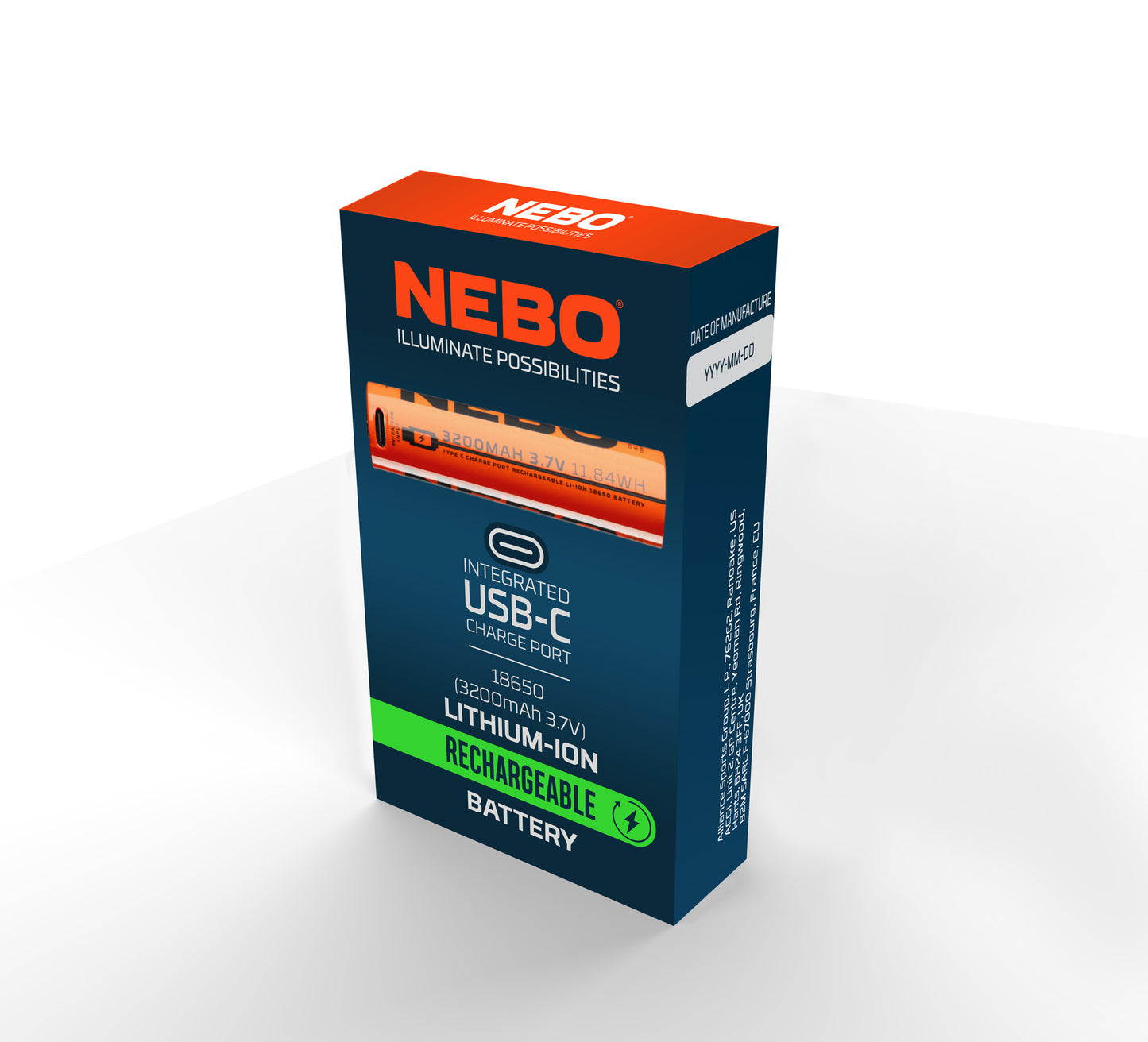 NEBO RECHARGEABLE BATTERY 18650
