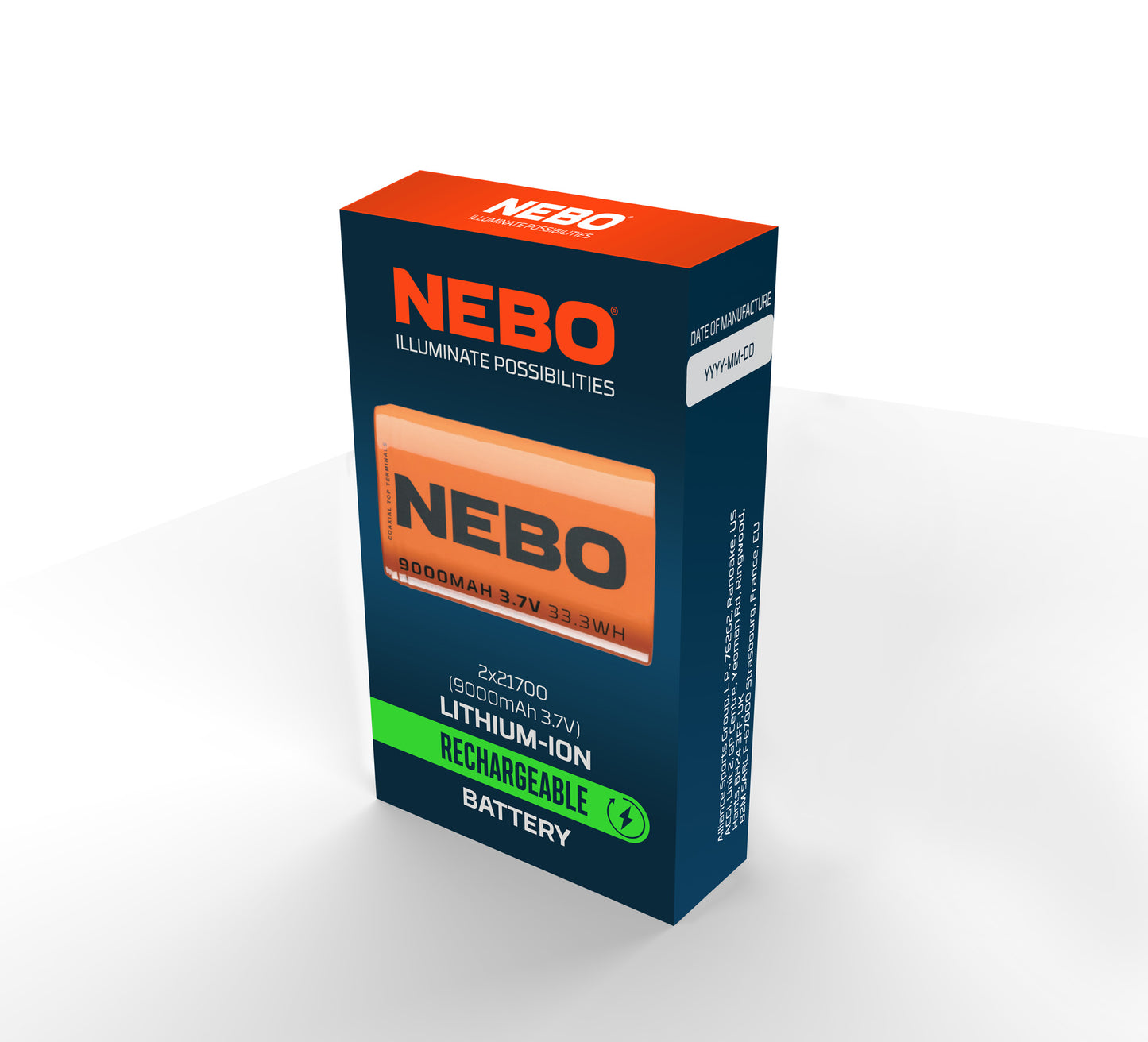 NEBO RECHARGEABLE BATTERY 2 X 21700